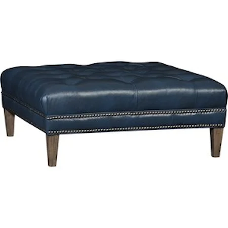 Traditional Table Ottoman with Button Tufting